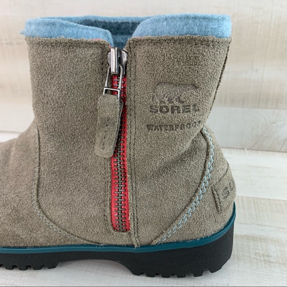 Sorel Taupe Waterproof Ankle Boots - Picture 3 of 12